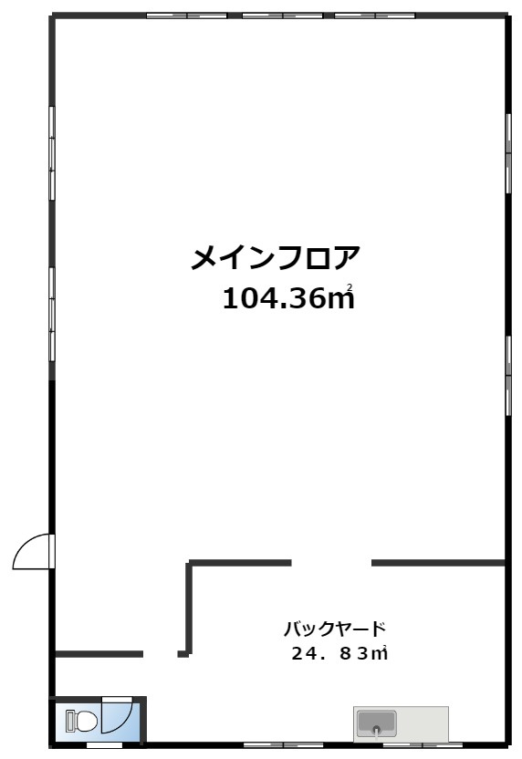 石井守店舗B棟２階の間取り