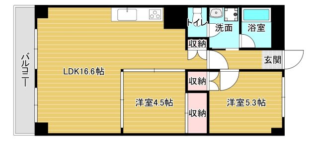 狭山ハウス3号棟の間取り