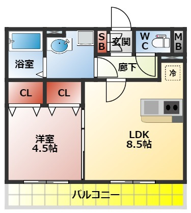 ＫＴＩレジデンス寝屋川の間取り