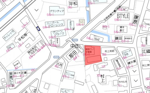 中庄売地の地図|中庄　売地
