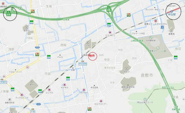 中庄売地の地図|中庄　売地