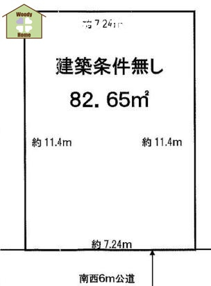 川口市東川口1丁目　売地の土地図