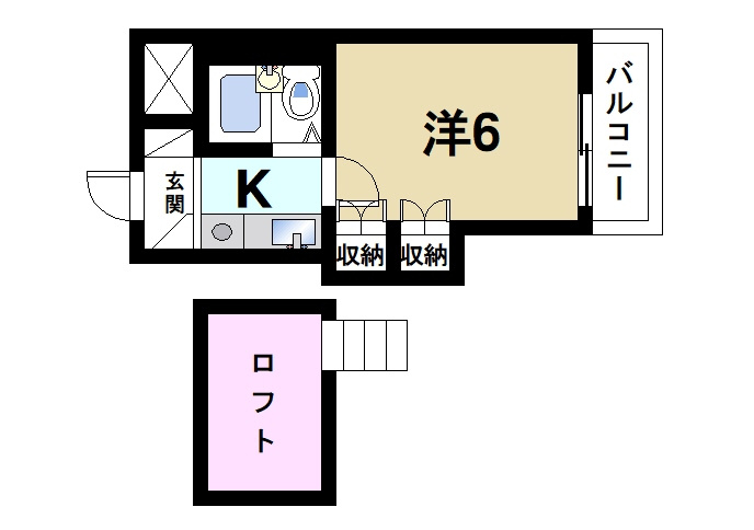 レオパレス法蓮町の間取り