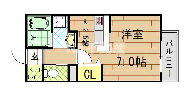 【間取り】 | メゾン・ドゥ・ファミーユ（長田賃貸） | 間取りです