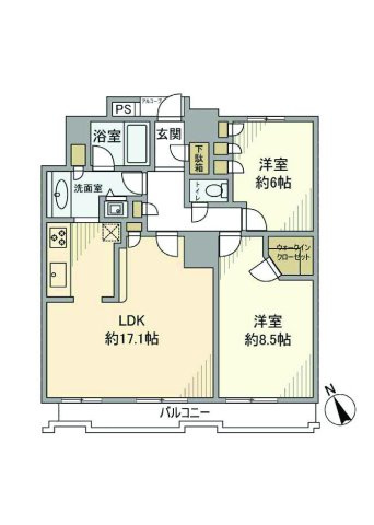 約72.51㎡の2LDK