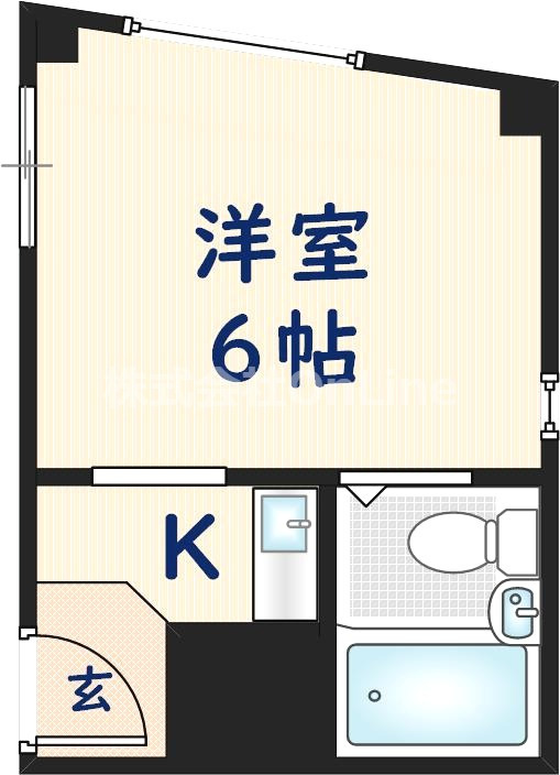 グローバル八戸ノ里Ⅱの間取り