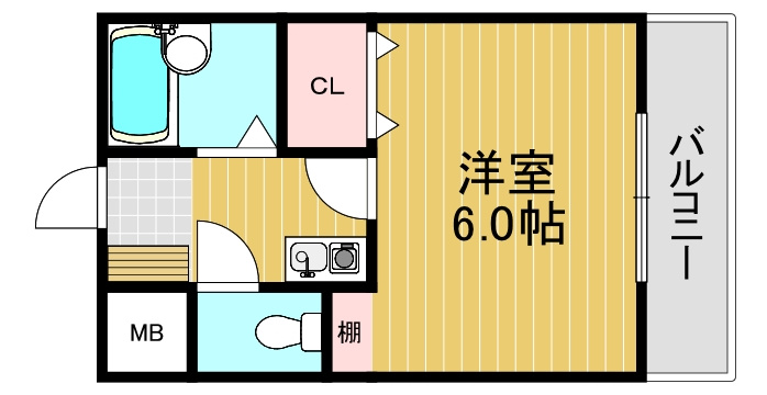 ベルメゾン一須賀Ⅰ号館の間取り