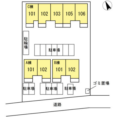 【区画図】 | グレイハイツⅡC