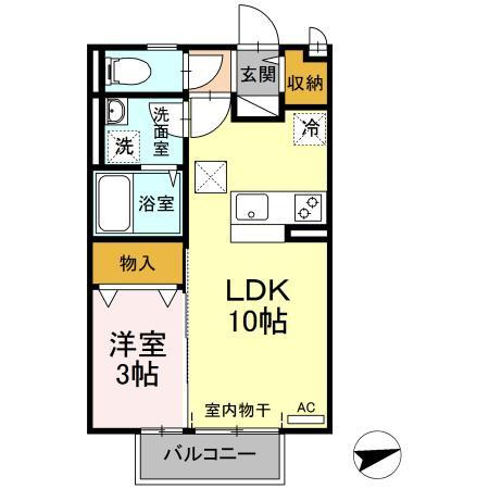 クレールレセンテA棟の間取り