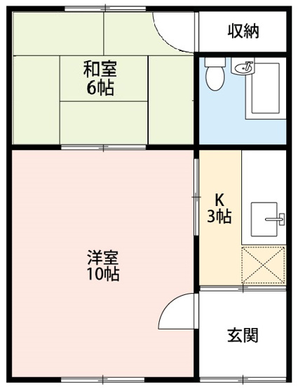 【間取り】 | 本間アパートＥ