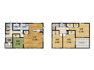 【間取り】 | 南友田築浅