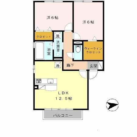 【間取り】 | サンヴィレッジ田尻　Ｂ棟
