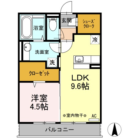 リジエール西仙北の間取り