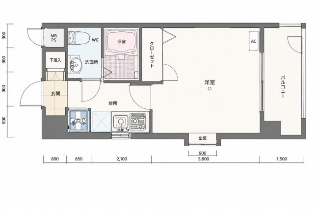 ピュアドーム博多エッセンシア　5階の間取り