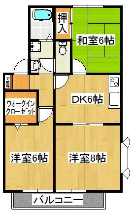 ＫＳ・セジュール　Ａの間取り