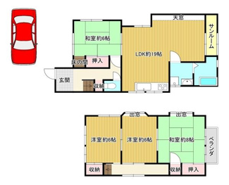 【間取り】 | 上高野東田町　中古戸建〇ワンボックス駐車可〇