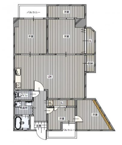 近鉄南港ガーデンハイツ２１号棟の間取り