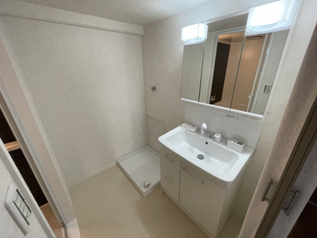 近鉄南港ガーデンハイツ２１号棟の独立洗面台|独立洗面台、朝の身支度には欠かせません