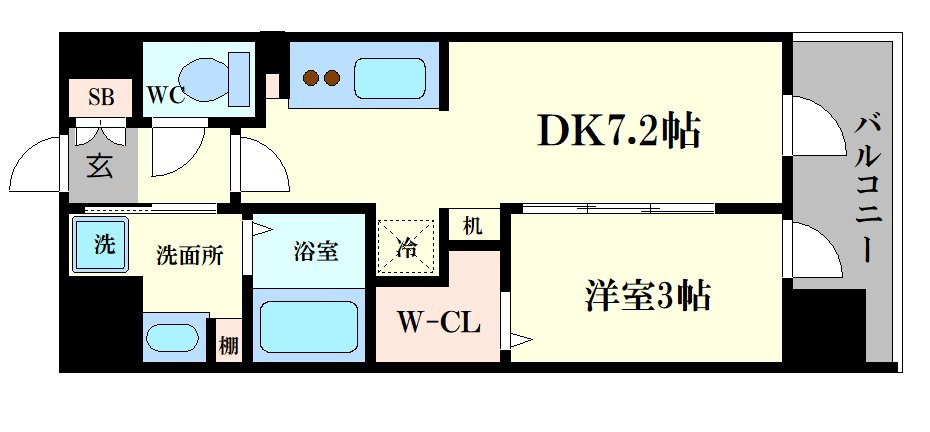 アーバネックス新町の間取り