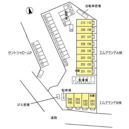 エムグランデ　A棟　　刈谷市近郊の賃貸はクラスホーム刈谷店の区画図