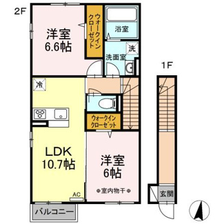 【間取り】 | アムールフェールA