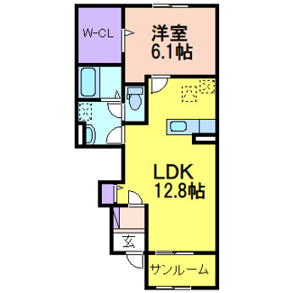 【間取り】 | エクセレント・ヒルＡ