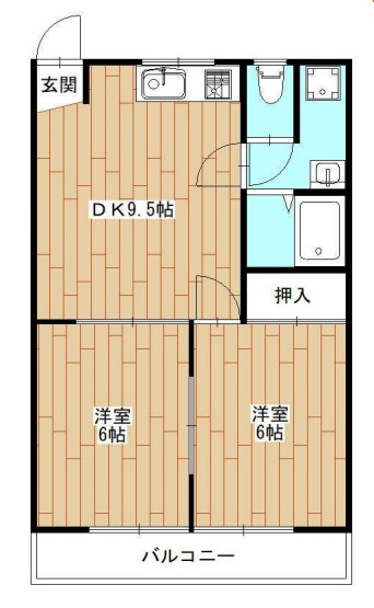昭和コーポ長瀞の間取り