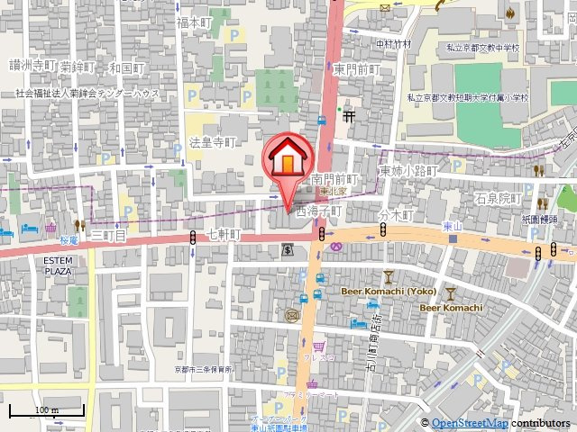 ベルステージ東山の地図