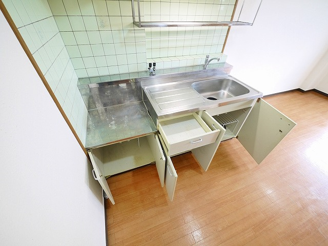 エスポワール（大福）のキッチン|コンパクトなキッチンで掃除もラクラク