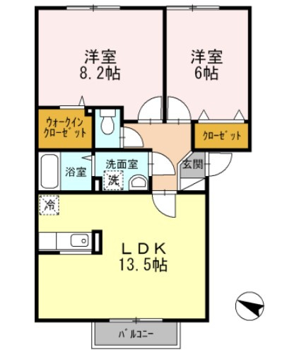【間取り】 | ドミール旭B棟