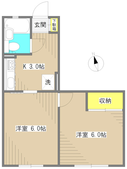 【間取り】 | 第二フルール・ド・花崎