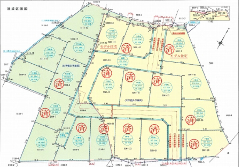 大字恒久18号地　売地の区画図