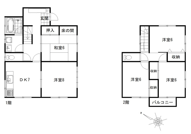 【間取り】 | 横手南町清水貸家