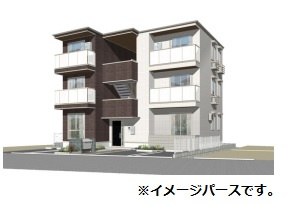 倉敷市稲荷町のアパートの外観|イメージパース