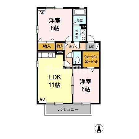 フローラティＡ・Ｂ Ｂの間取り