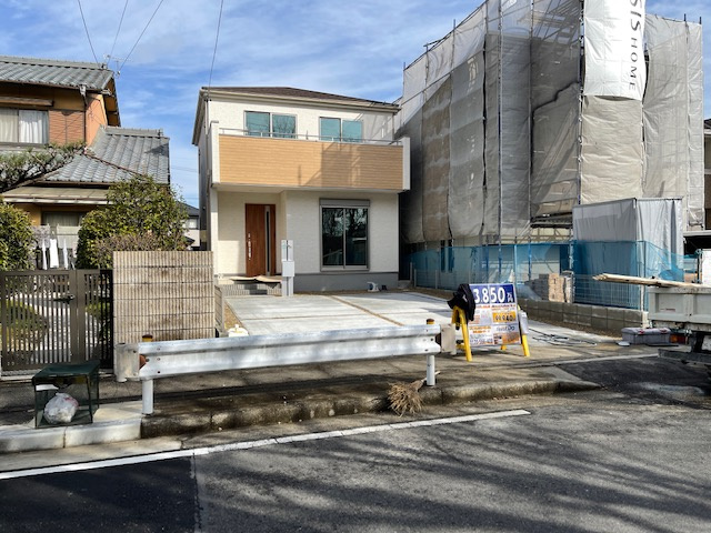 守山区川北町2期1棟　1号棟＜仲介手数料無料＞白沢小・守山北中　新築一戸建ての外観|〈内覧予約キャンペーン実施中！〉マックスバリュde住まい相談までご連絡下さい。
