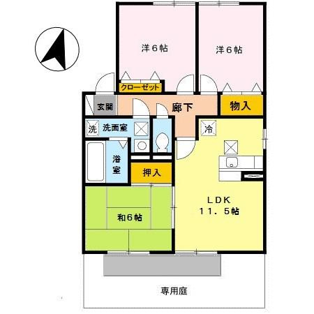 【間取り】 | ハイツミモザA棟