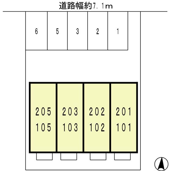 マ･メゾン湊通丁の区画図