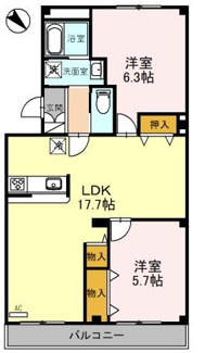 【間取り】 | コスモ二色浜　Ⅲ