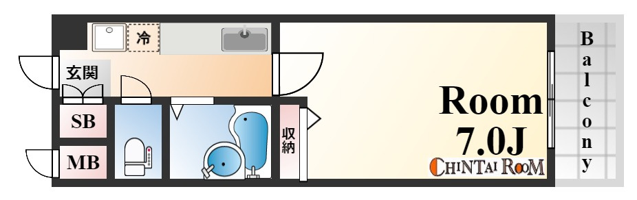 ブロスコート六甲Ⅱの間取り