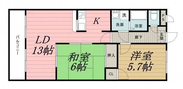 ゼファーシャン・ティオン蘇我壱番館の間取り