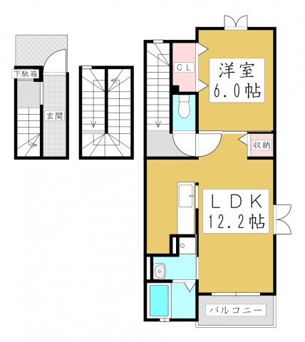 【間取り】 | ブローテ飛鳥