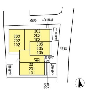 クレールモアの駐車場
