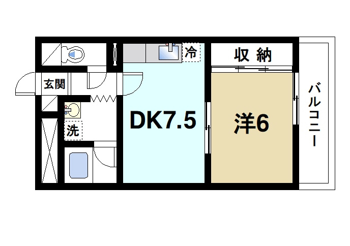 奥村マンションの間取り|一人暮らしも快適にできます