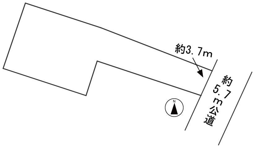 ５８７３２　岐阜市端詰町土地の区画図