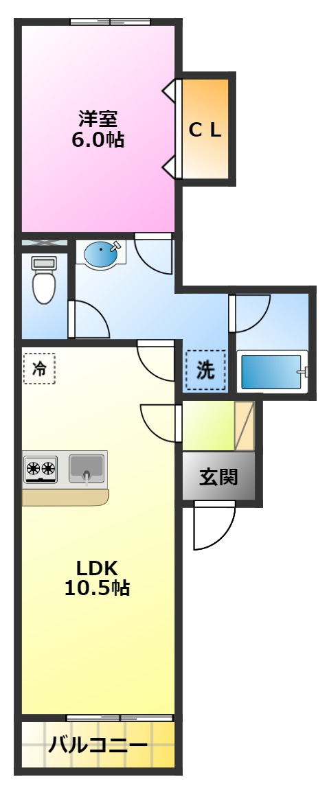 カロス３０の間取り|ブレーメン通りを通って帰れます♪