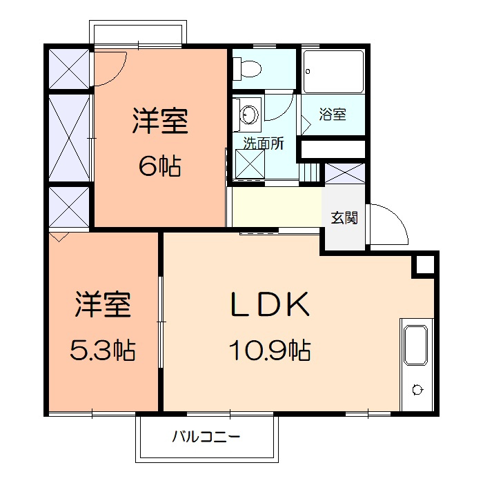 フォーレスツヅキの間取り