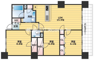 【間取り】 | ロイヤルパークス桃坂