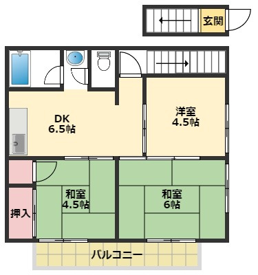 パールハイツ新野辺の間取り