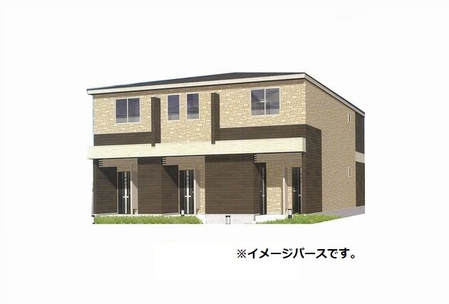 総社市真壁のアパートの外観|イメージパース